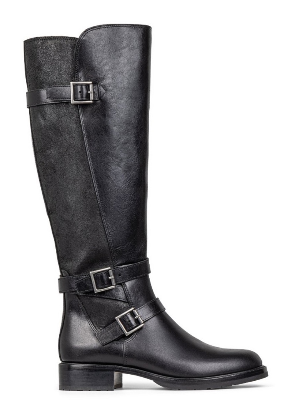 Donald Pliner Carlota Women’s Black Knee High Buckle Boots Size 6.5 M NWOB